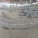 天水 芝麻白异形坐凳，自然面光面弧形加工