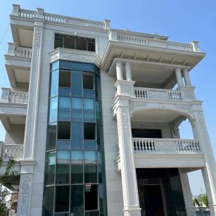 天水 白麻花岗岩别墅外墙干挂效果展示