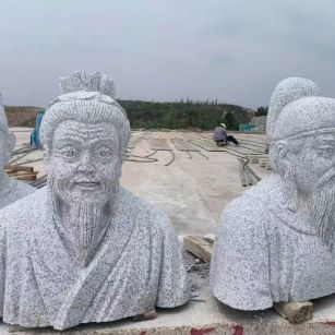 天水 白麻花岗岩石材人物立体雕刻