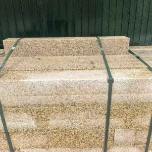 天水 黄金麻花岗岩石材机切面栏杆料半成品