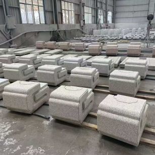 天水 白麻花岗岩异形加工-石凳，坐凳