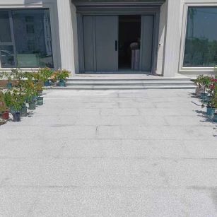 天水 芝麻白花岗岩地铺石地面铺装