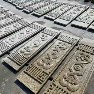 天水 黄金麻花岗岩外墙雕刻板