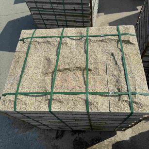 天水 黄金麻花岗岩石材自然面蘑菇石成品