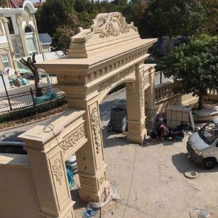 天水 黄金麻荔枝面花岗岩别墅门楼