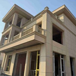 天水 黄金麻花岗岩石材荔枝面外墙干挂效果展示