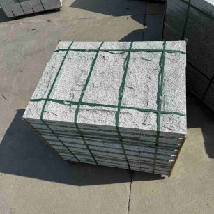 天水 白麻花岗岩石材自然面蘑菇石成品