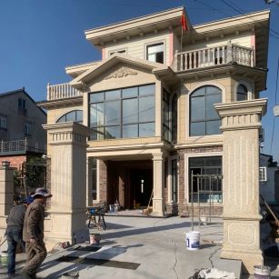 天水 黄金麻花岗岩荔枝面别墅外墙干挂私家专属