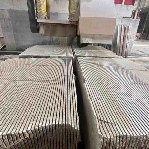 天水 车间生产日常，黄金麻白麻花岗岩