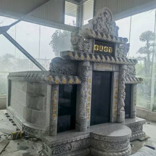 天水 芝麻白墓碑效果展示图