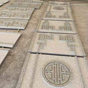 天水 白麻花岗岩外墙立面雕刻板