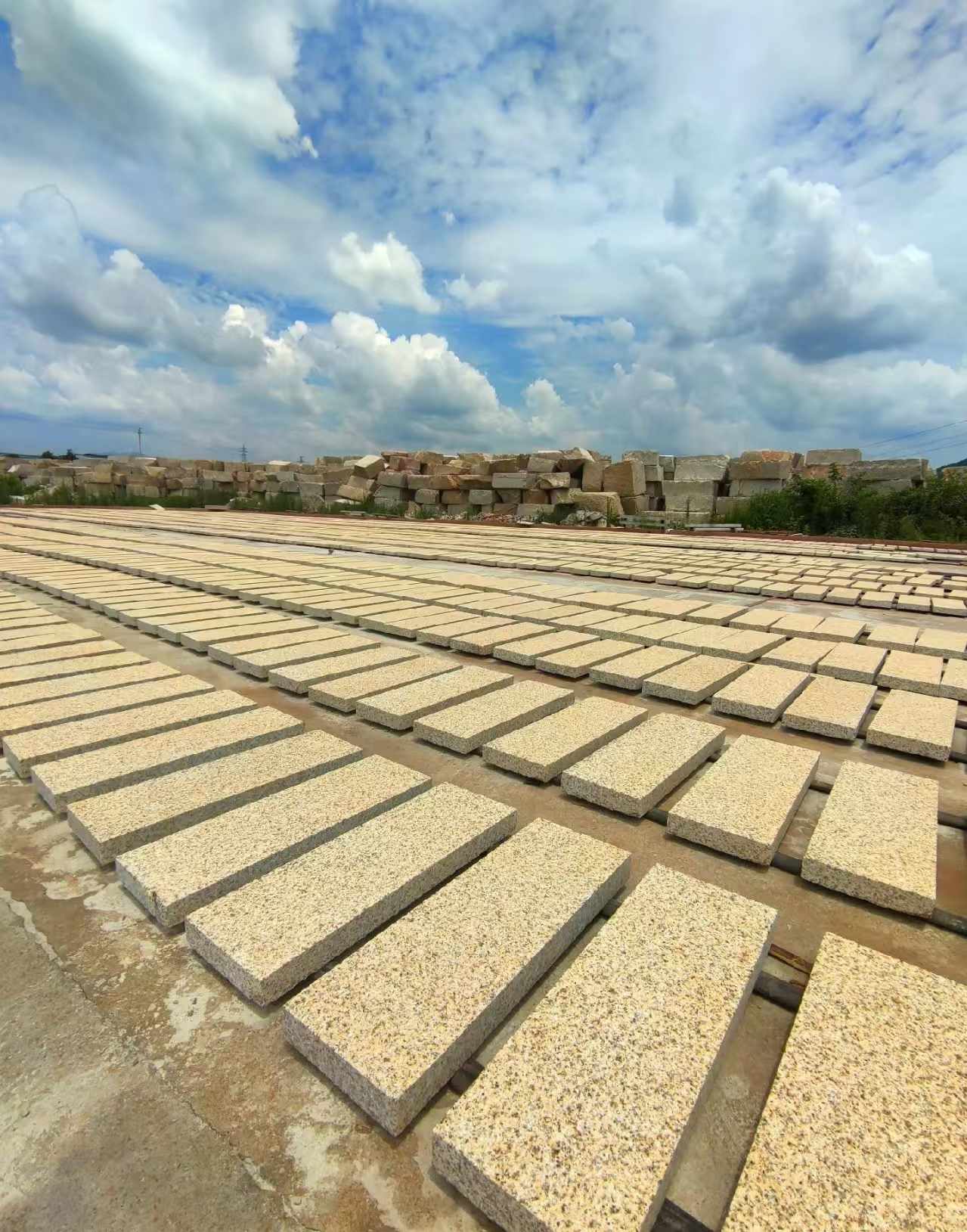 天水 黄金麻荔枝面花岗岩石材地铺石防护中