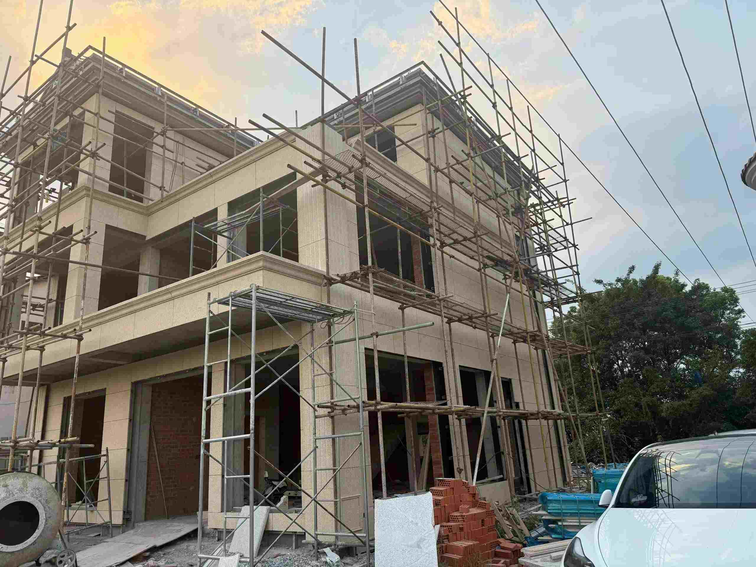 天水 黄金麻荔枝面花岗岩外墙干挂