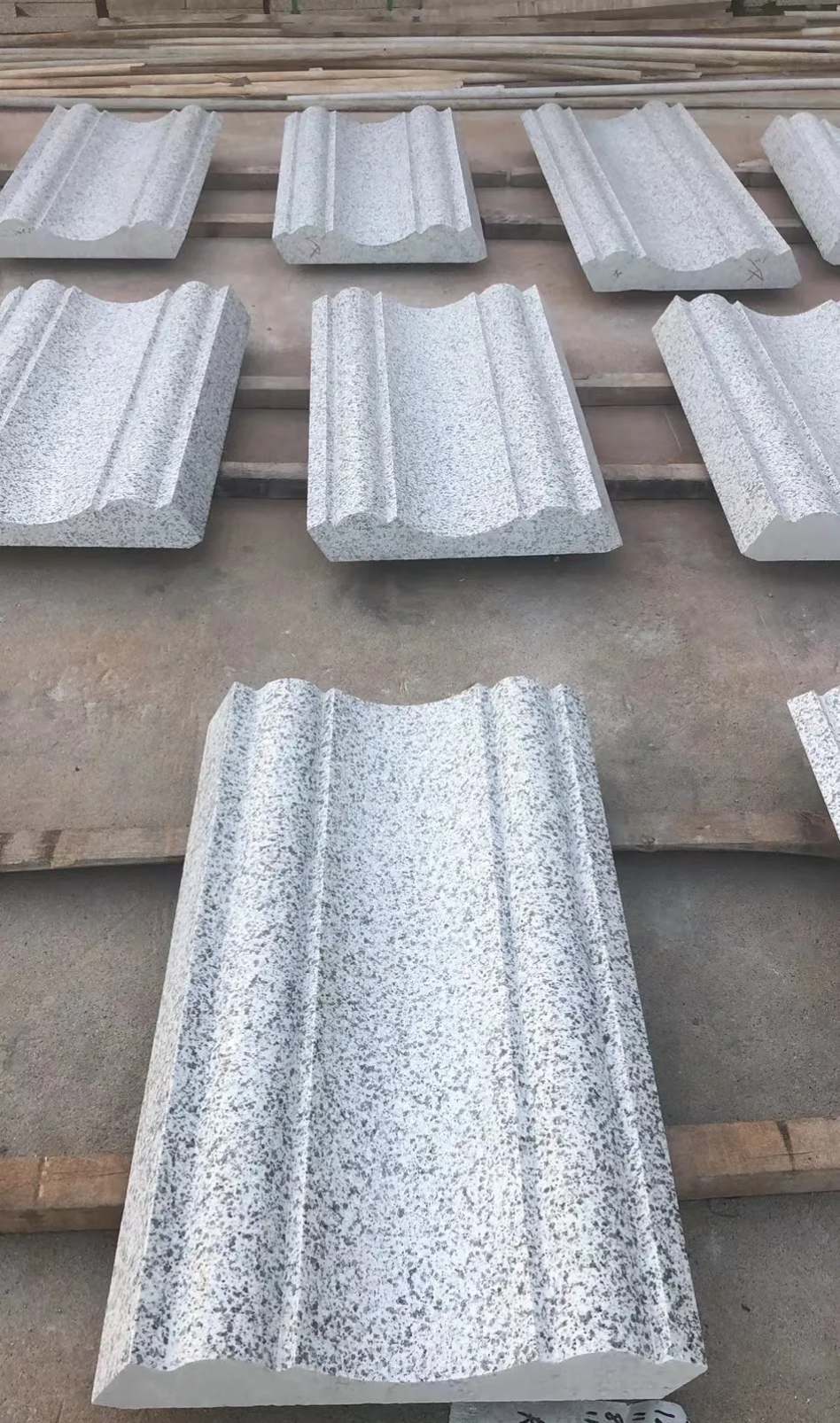 天水 白麻花岗岩光面别墅线条