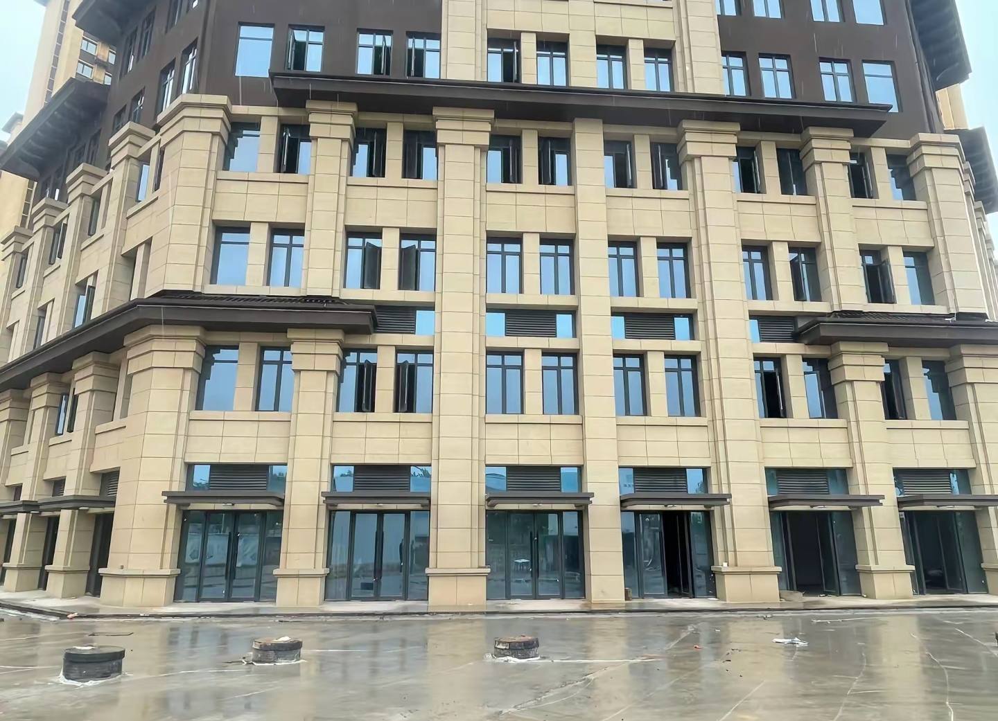 天水 黄金麻花岗岩荔枝面小区外墙干挂