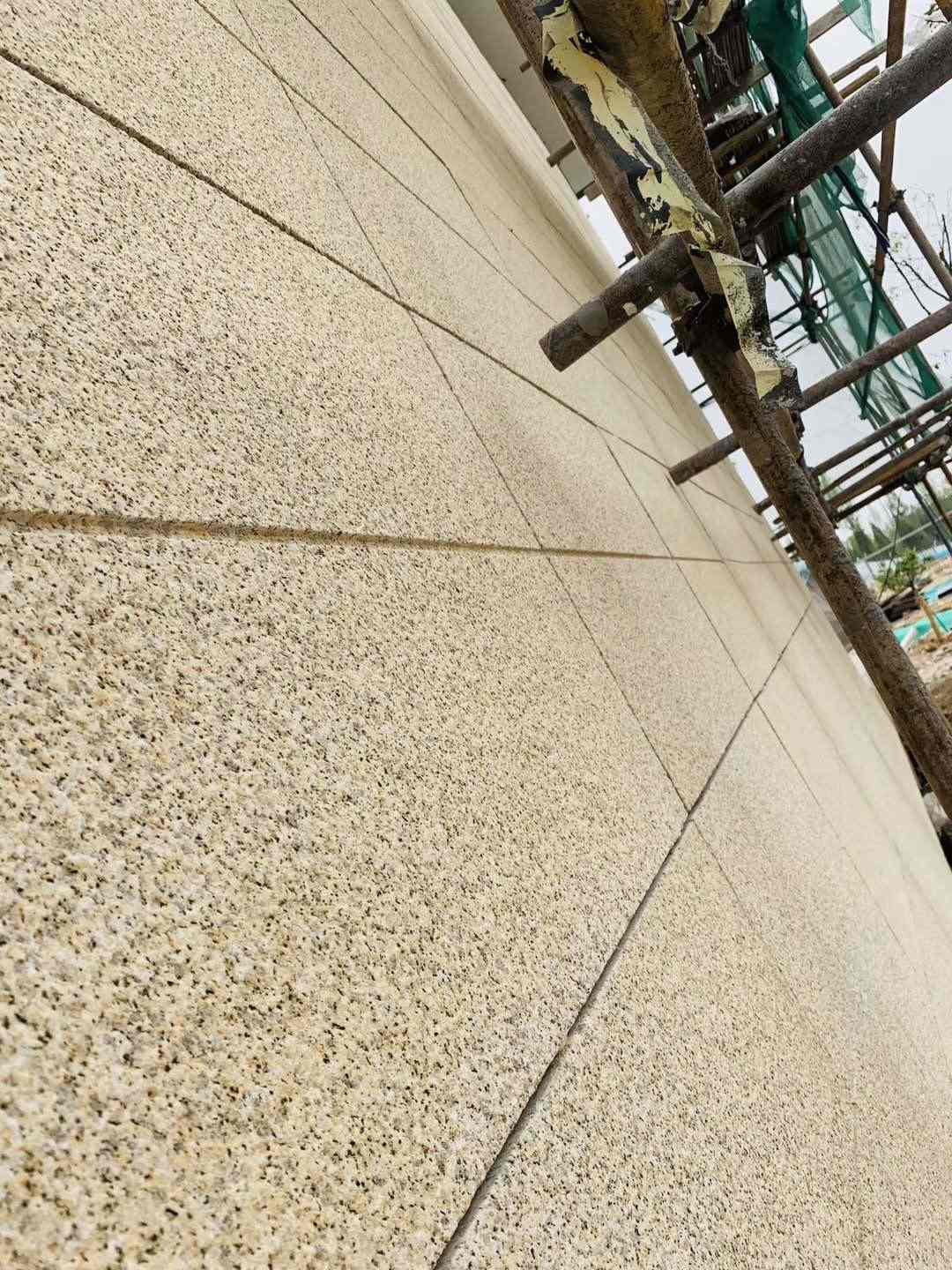 天水 黄金麻花岗岩荔枝面外墙干挂石材效果示例