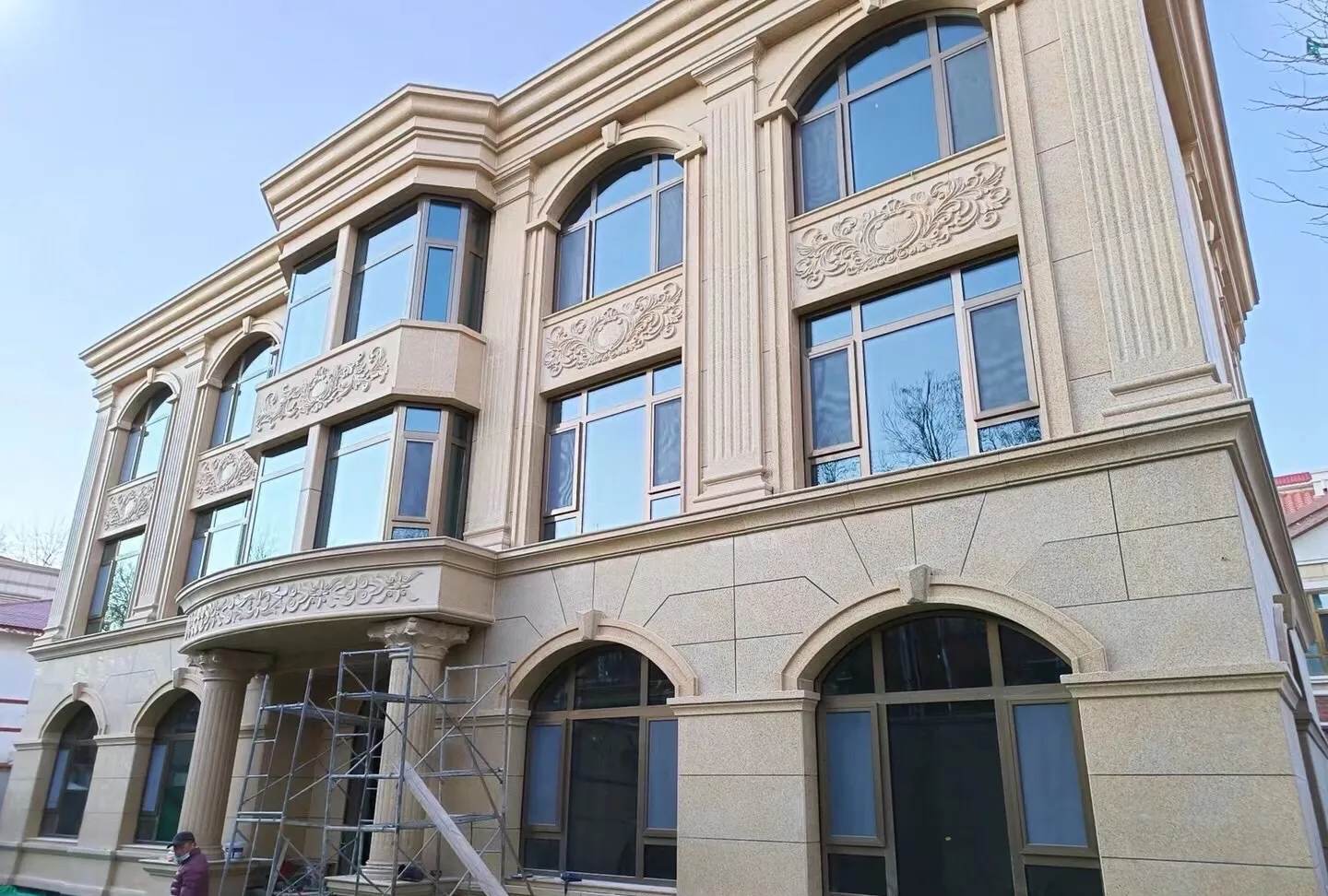 天水 黄金麻花岗岩别墅外墙干挂