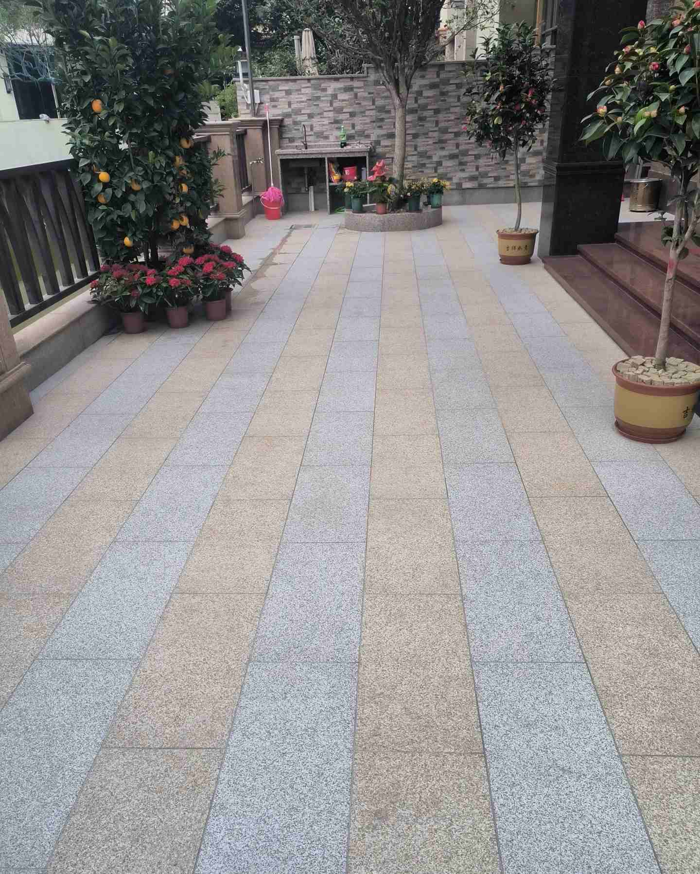 天水 黄金麻白麻荔枝面庭院铺装展示