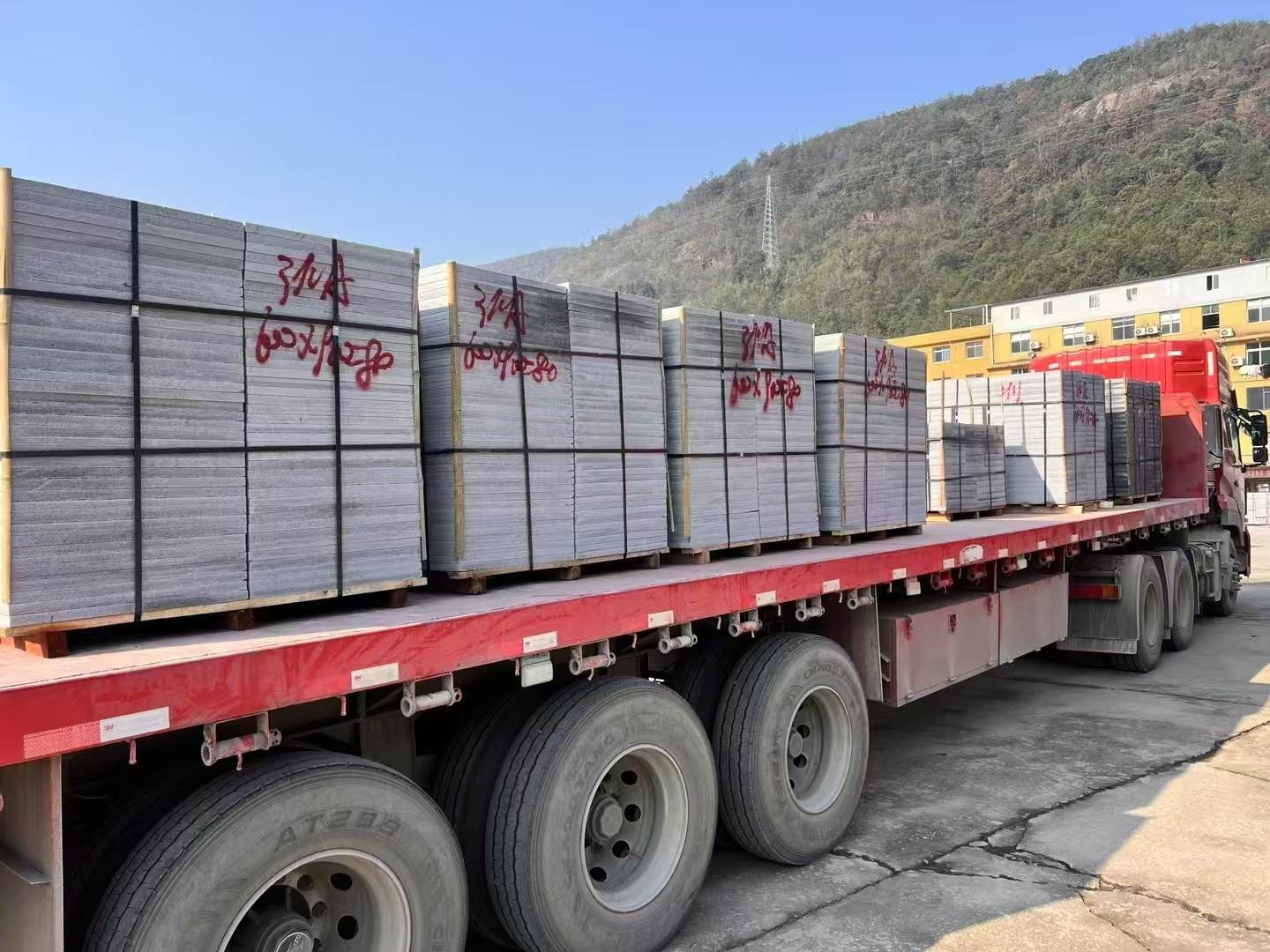 天水 芝麻灰地铺石出货日常