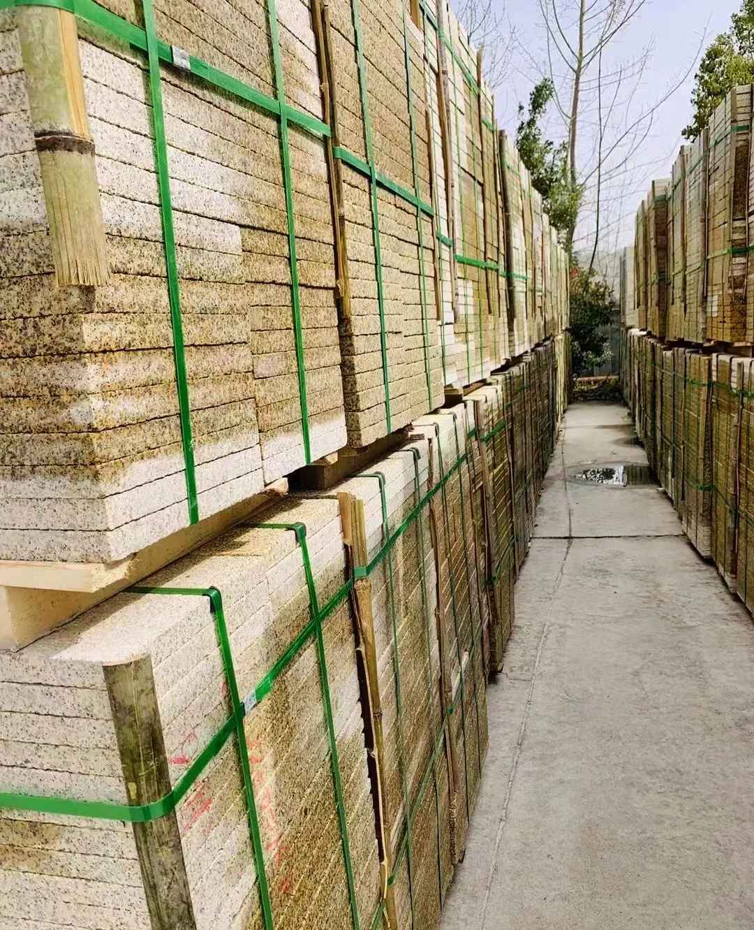 天水 黄金麻花岗岩荔枝面地铺石