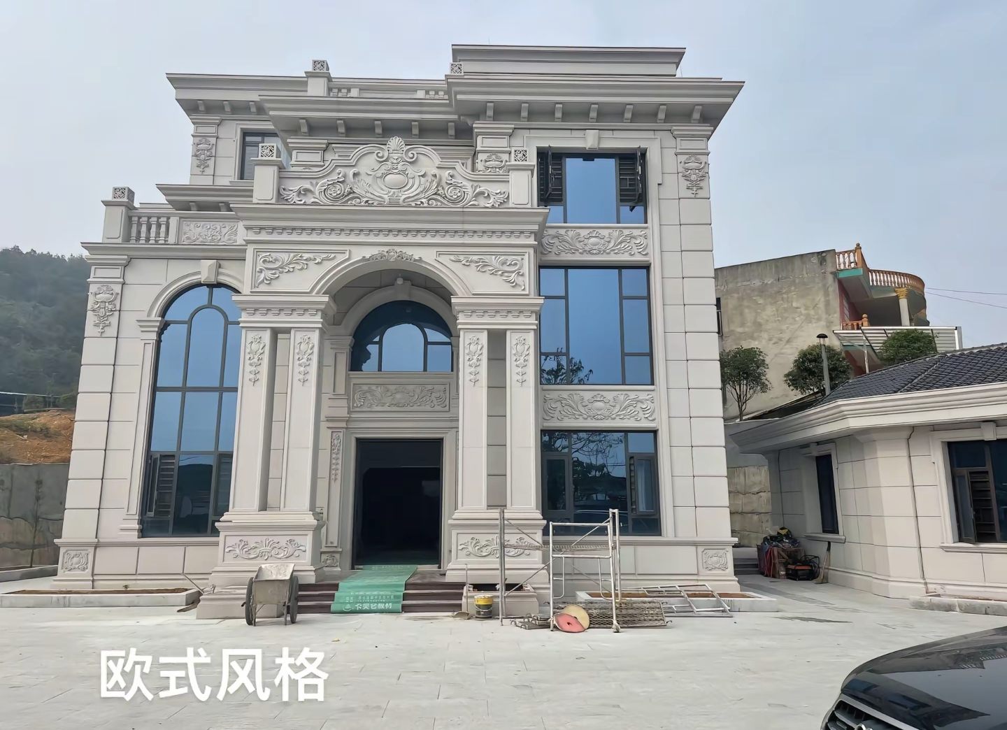 天水 白麻花岗岩别墅外墙干挂