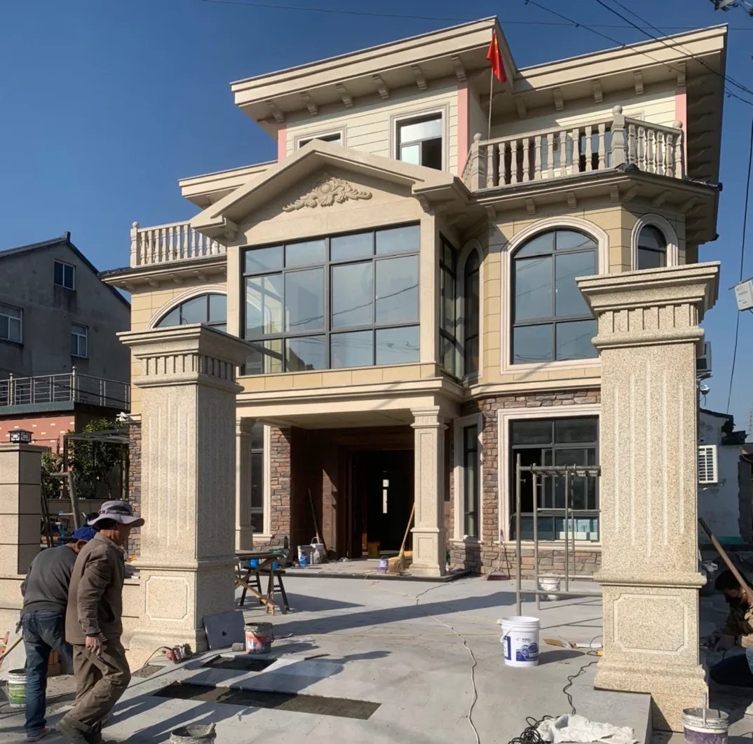 天水 黄金麻花岗岩荔枝面别墅外墙干挂私家专属