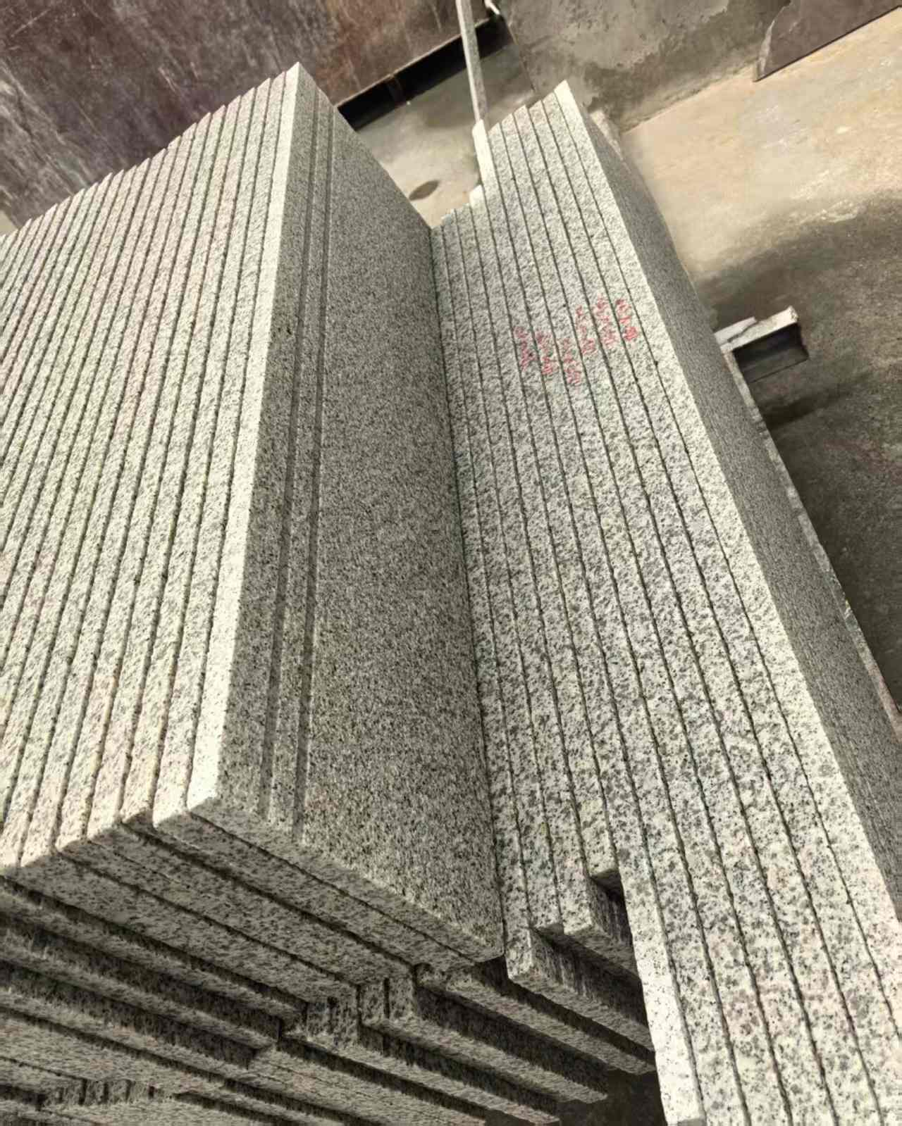 天水 白麻荔枝面花岗岩楼梯踏步