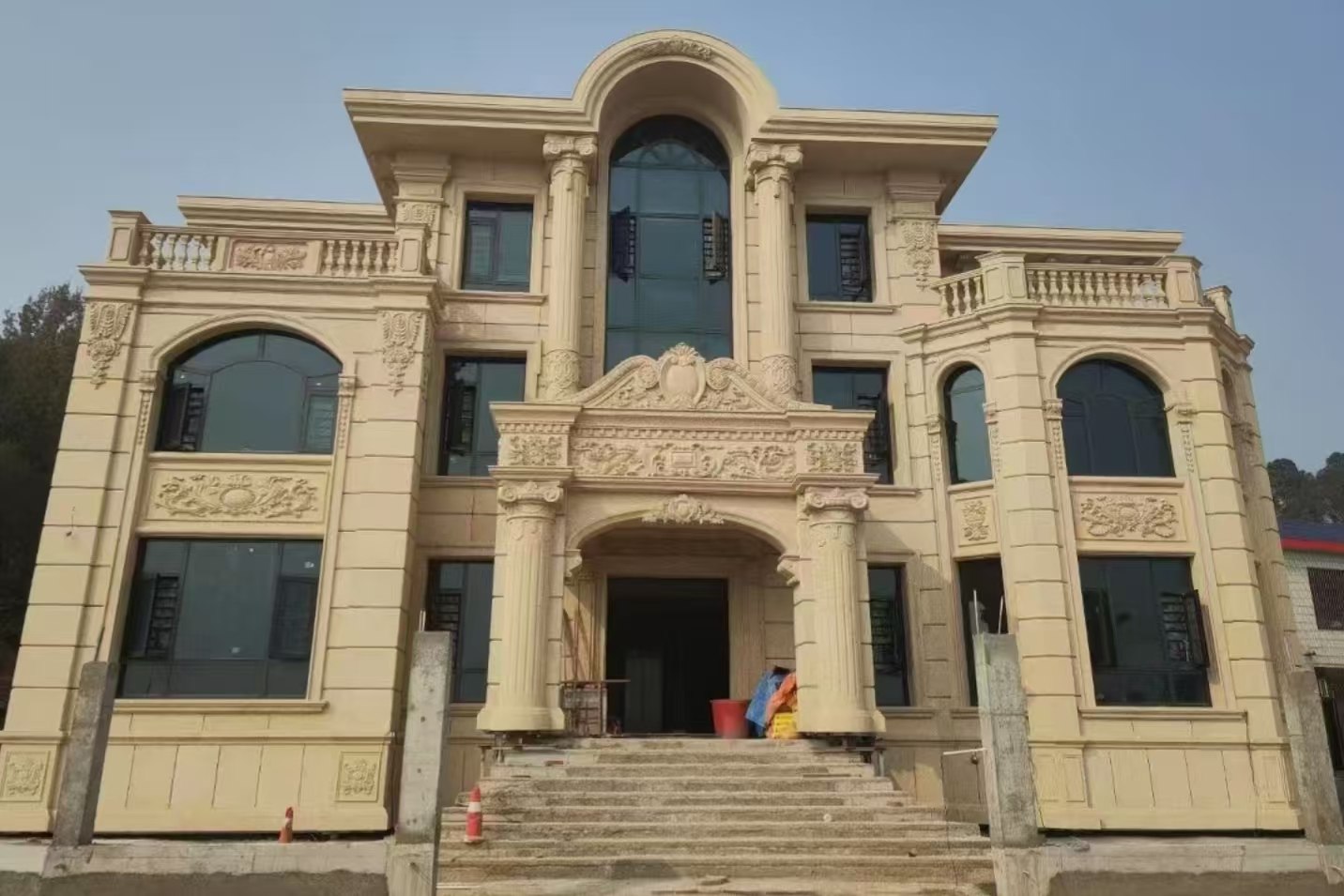 天水 黄金麻花岗岩别墅外墙干挂