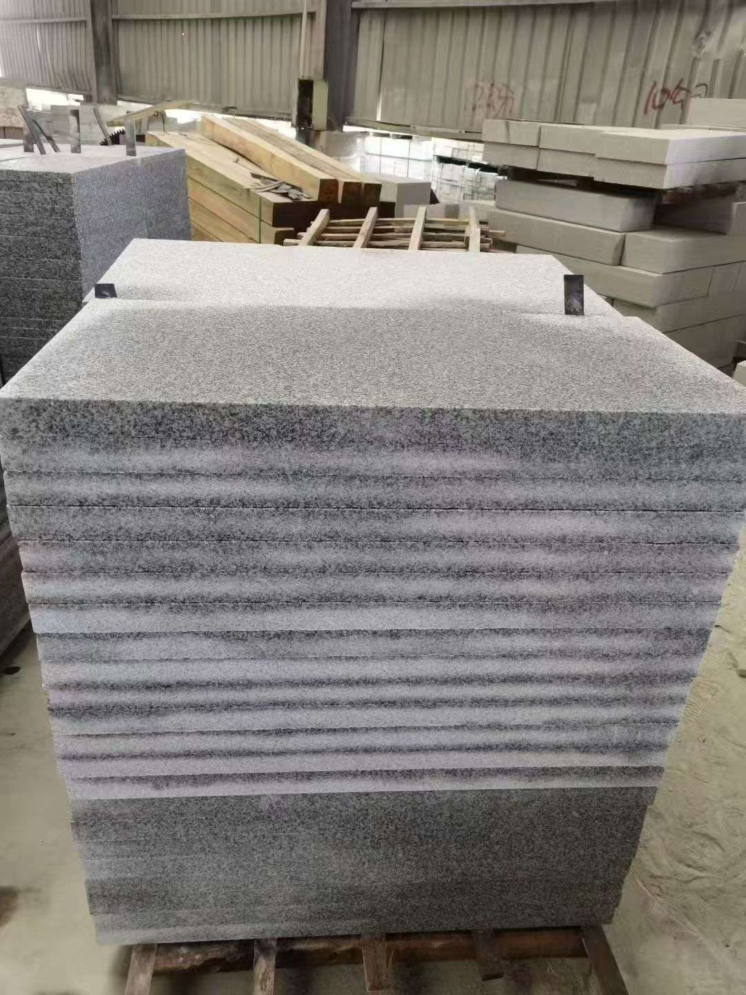 天水 芝麻白5公分火烧地铺成品，900*400，规格可定制